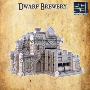 Dwarf Brewery | 28mm Scale Model Terrain | D&D TTRPG Playable 3D Printed Buildin - Picture 1 of 10