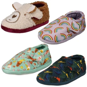 Pantofole Casual Stampate Dettagliate Fluffy Snug Per Bambini Clarks - Picture 1 of 37