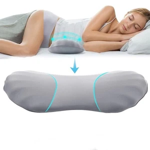 Memory Foam Lumbar Pillow Sleeping Pillow for Lower Back Pain Relief Sleep - Picture 1 of 8