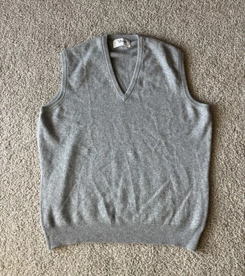 Pringle of Scotland Suéter Chaleco de Cachemira para Hombres 44 Grande Preppy Academia Tejido Foto 1 de 4