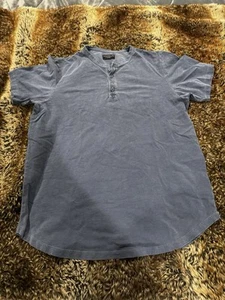 Goodlife Hemd Herren Blau Henley Baumwolle Made in USA Freizeit Preppy Basic XXL - Bild 1 von 3