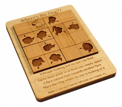 Where's the Dog | Wooden Brain Teaser Puzzle — 第 1/4 张图片