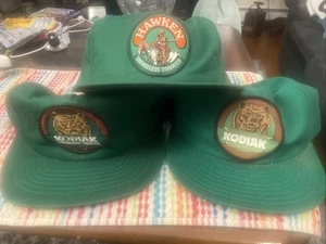 Vintage Kodiak & Hawken Tobacco Snapback Trucker Hat Lot of 3 Chewing Tobacco - Picture 1 of 19