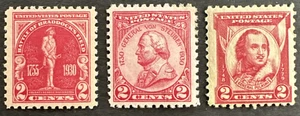 US 1930-1931 Sc# 688-690 Lot of 3 MNH Stamps Washington, Von Steuben & Pulaski - Picture 1 of 2