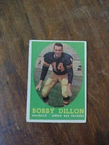 1958 Topps #32 Bobby Dillon Green Bay Packers Salón de la fama en muy buena condición C - Imagen 1 de 2