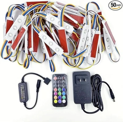 25 футов RGBW светодиодный модуль света 50шт SMD5050 водонепроницаемый для витрины магазина знак - Изображение 1 из 4