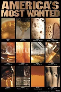 POSTER Americas Most Wanted Beers - Picture 1 of 1