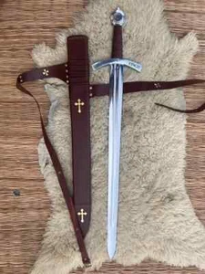 Top Quality Handmade Faithkeeper Knights Templar Sword Replica With Scabbard - Picture 1 of 1