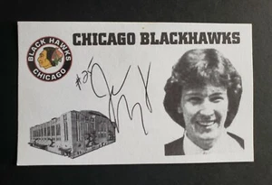Jerome Dupont signierte Chicago Blackhawks Hockey Karteikarte  - Bild 1 von 1
