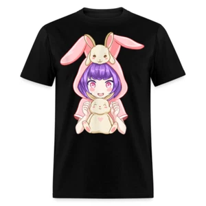 Anime Shirt Pastel Goth Aesthetic Kawaii Clothes Yume Cute Girl Rabbit T-Shirt - Picture 1 of 92
