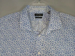 Ralph Lauren Black Label Damen Hemd blau Blumen Knopfleiste Tall Fit 20 36/37 - Bild 1 von 9