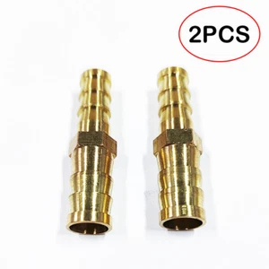 2pcs Reducer Hose ID 3/8” to 5/16 Brass Barb Fitting Oil Fuel Water Gas Air Boat - Foto 1 di 4