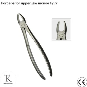 Pinzas de extracción de cirugía de aflojamiento dental dentista para incisivos de mandíbulas superiores Fig.2 - Imagen 1 de 4