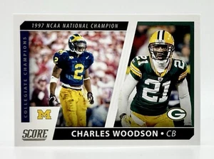 2021 Panini Score Collegiate Champions Charles Woodson Green Bay Packers - Picture 1 of 2