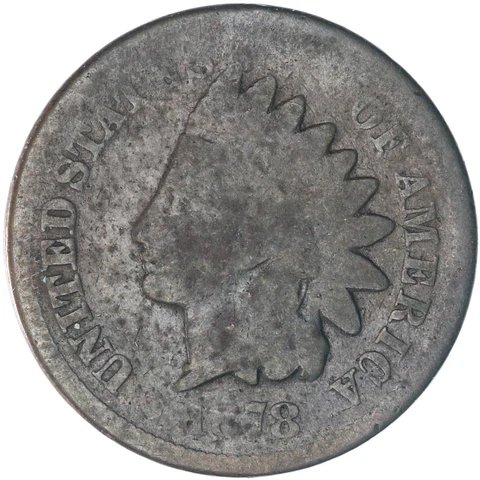 1878 (P) Indian Head Cent About Good Penny AG See Pics Z639 Cover