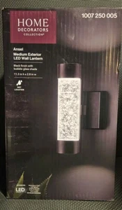 Ansel Medium Exterior Led Light Black Bubble Glass 1007 250 005 NEW 11.3" x 2.8 - Picture 1 of 2