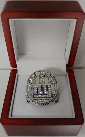 Eli Manning - 2011 New York Giants Super Bowl Ring With Wooden Display Box Cover