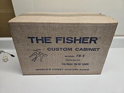 Original The Fisher Wood Cabinet for Model 90 FM Tube Tuner*WALNUT* UNUSED MINT - Image 1 of 4