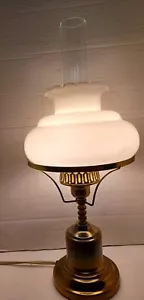 Vintage Fenton Milk Glass Hurricane Lamp In Mint Condition - Picture 1 of 14