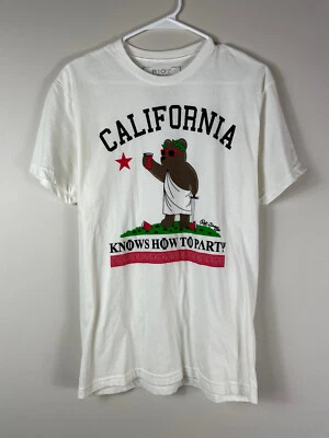 Camiseta Riot Society Toga Party College Bear Mediana Blanca Cali Foto 1 de 4