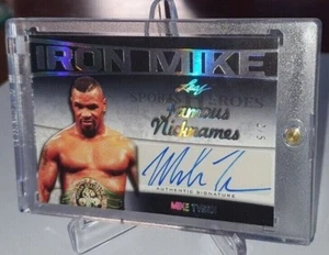 2016 Leaf Famous Nicknames Iron Mike Tyson Autographed Card 2/5 🔥 - Picture 1 of 4