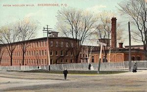 # A1650 SHERBROOKE, QC., POSTAL DE CANADÁ, PATON WOOLEN MILLS - Imagen 1 de 2