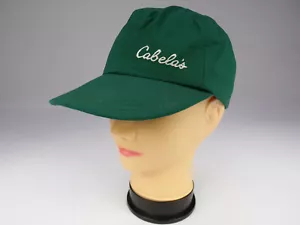 Vintage Cabelas Gore-Tex Cap Green Leather Strap Adjustable Embroidered Logo USA - Picture 1 of 9