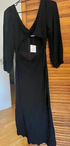 New black 65% cotton dress from WHYTE VALENTYNE size 14 - Picture 1 of 5