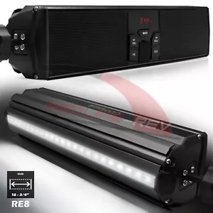 Waterproof Bluetooth Motorcycle Stereo LED Speaker Audio System USB AUX FM Radio - Picture 1 of 9