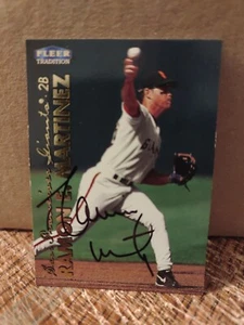 Ramon E Martinez 1999 Fleer Tradition Update Signed Baseball Card #U-128 Giants - Picture 1 of 2