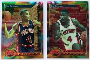 JOE DUMARS 1993-94 Topps Finest (2) Card Lot #199 & #103 DETROIT PISTONS - Picture 1 of 2
