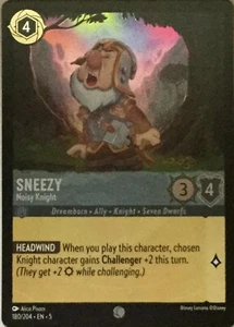 Sneezy, Noisy Knight Foil -Disney Lorcana, Shimmering Skies - Picture 1 of 1