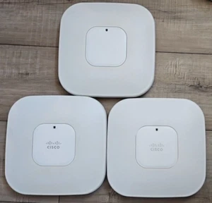 LOT OF 3 Cisco Aironet AIR-LAP1142N-A-K9 2.4 GHz 5 GHz Wi-Fi Access Point PoE - Picture 1 of 2