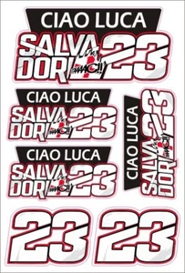 Luca Salvadori 23 CIAO moto adesivo stickers MOTOGP adesivi DUCATI - Foto 1 di 1
