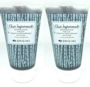 ORIGINS Clear Improvement Detoxifying Charcoal Body Scrub Lot 2: 1.7 fl oz each - Picture 1 of 2