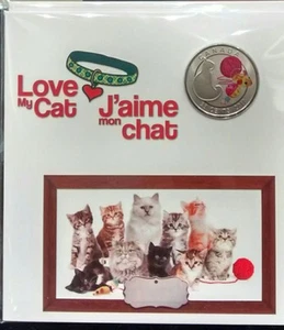 2017 Love My Cat 25-Cent Canada Coin: Gift Set - Imagen 1 de 3
