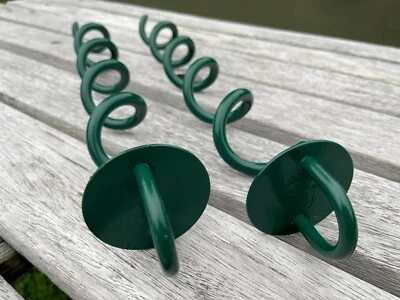 PARROTSOL Pair of Ground Anchor Screw In Spirals Trampoline Bouncy Castle Inflatables