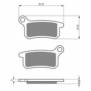 Sintered Rear Brake Pads Fit KTM 65SX 2017 2018 2019 2020 2021 2022 - Picture 1 of 1