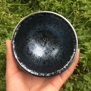 JZ210406-222 Yuteki Tenmokus Tazón de té Porcelana Antigua Dinastía Canción Artesanía - Imagen 1 de 5