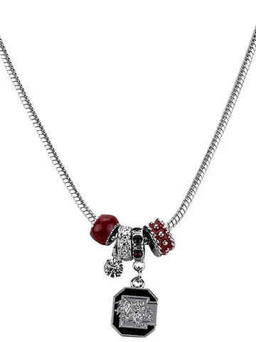 New South Carolina Gamecocks 5 Charm 18 Inch Necklace, Gift for Her Mom Cover