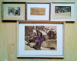 4 Radierungen von Liselotte Popp, Hedwig + Peter Trumm, circa 100 Jahre - Bild 1 von 10