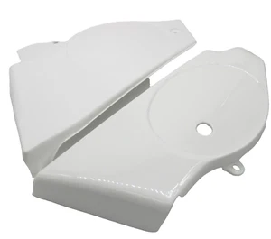 Suzuki TS185 er 1980 Side Cover Panels Set White - Picture 1 of 8