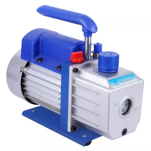 110V/220V Rotary Vane Deep Vacuum Pump AC Air Tool Refrigeration Gauges & Valves - Picture 1 of 13
