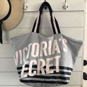 Victoria’s Secret Weekender tote gray/Black Double Handle Pool travel