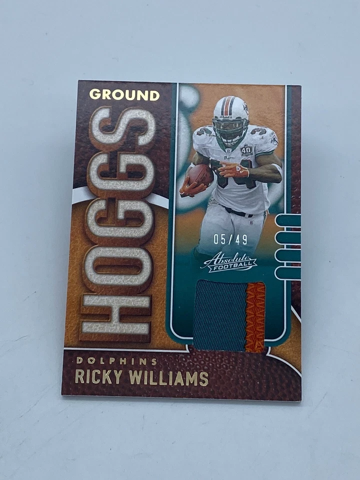 2021 Panini Absolute Ground Hoggs Materials Prime /49 Ricky Williams #GH25 - Image 1 of 3
