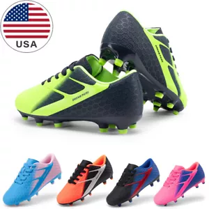 Boys Girls Little/Big Kids Soccer Cleats Firm Groud Football Athletic Shoes - Picture 1 of 37