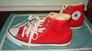 Converse Chuck Taylor All Star Hi Canvas Sneaker rot Unisex W-Größe 9 Herren Gr. 7 - Bild 1 von 6