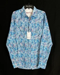 Robert Graham TEMPLETON Leinenmischung 198 $ Large neu mit Etikett klassische Passform kostenloser Versand L - Bild 1 von 8