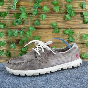 Scarpa da barca SKECHERS donna in movimento tessuto marrone taglia 7 media usata 2025 - Foto 1 di 6