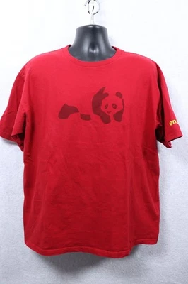 Vintage 90s Enjoi Skateboards T-Shirt Panda Men's XL Red Skater Short-sleeve - Image 1 of 4